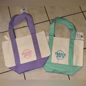 Trader Joe’s mini canvas Tote Bag Bundle